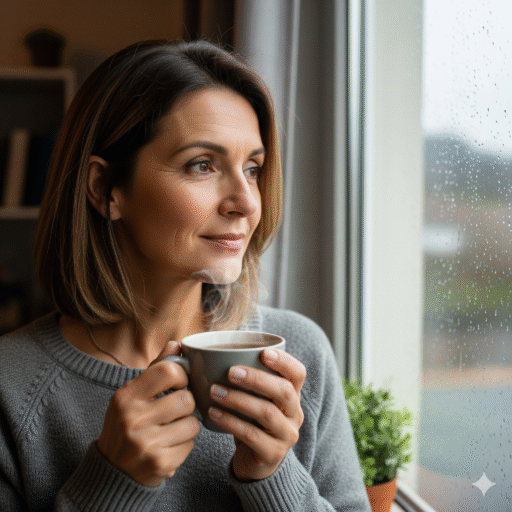 Gráfico mostrando como o desequilíbrio hormonal causa os sintomas emocionais da menopausa.