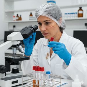 Exame de urocultura para identificar a causa da infecção urinária de repetição.